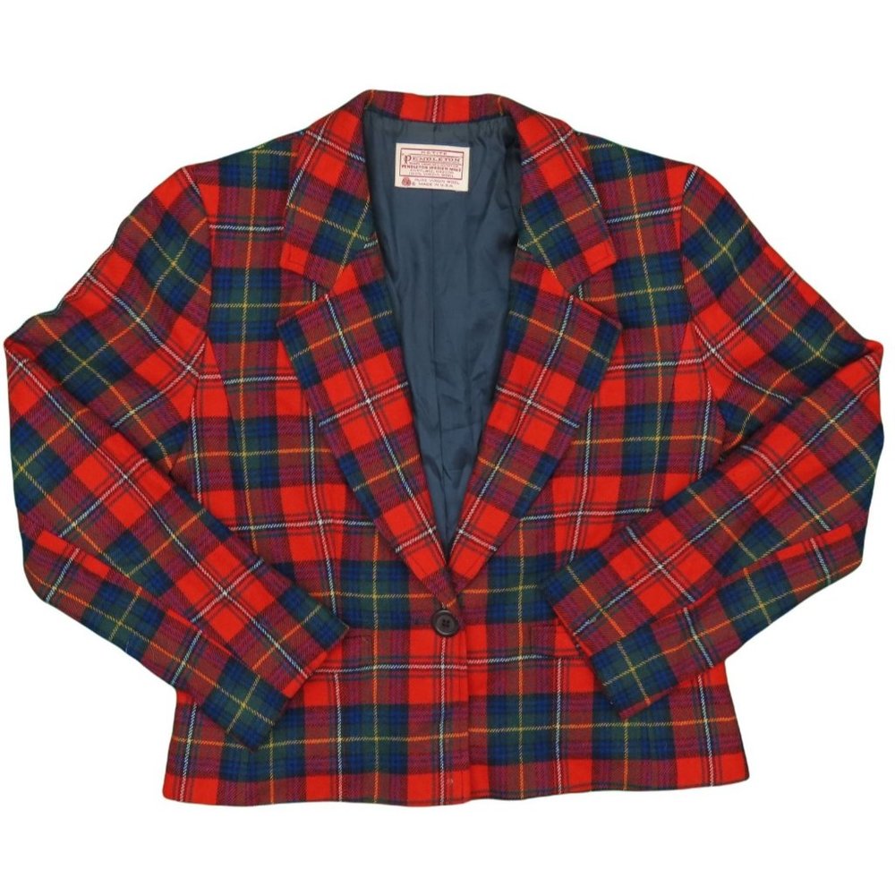 Vintage Pendleton Plaid Blazer Size XS